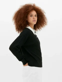 MULHER Primark Camisolas E Casacos De Malha^Camisola Malha Entrançada Colarinho