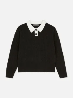 MULHER Primark Camisolas E Casacos De Malha^Camisola Malha Entrançada Colarinho