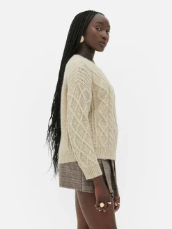 MULHER Primark Agasalhos Inverno|Camisolas E Casacos De Malha^Camisola Malha Entrançada Botões Rita Ora