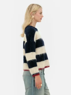 MULHER Primark Agasalhos Inverno|Camisolas E Casacos De Malha^Camisola Malha Felpuda Riscas Rita Ora