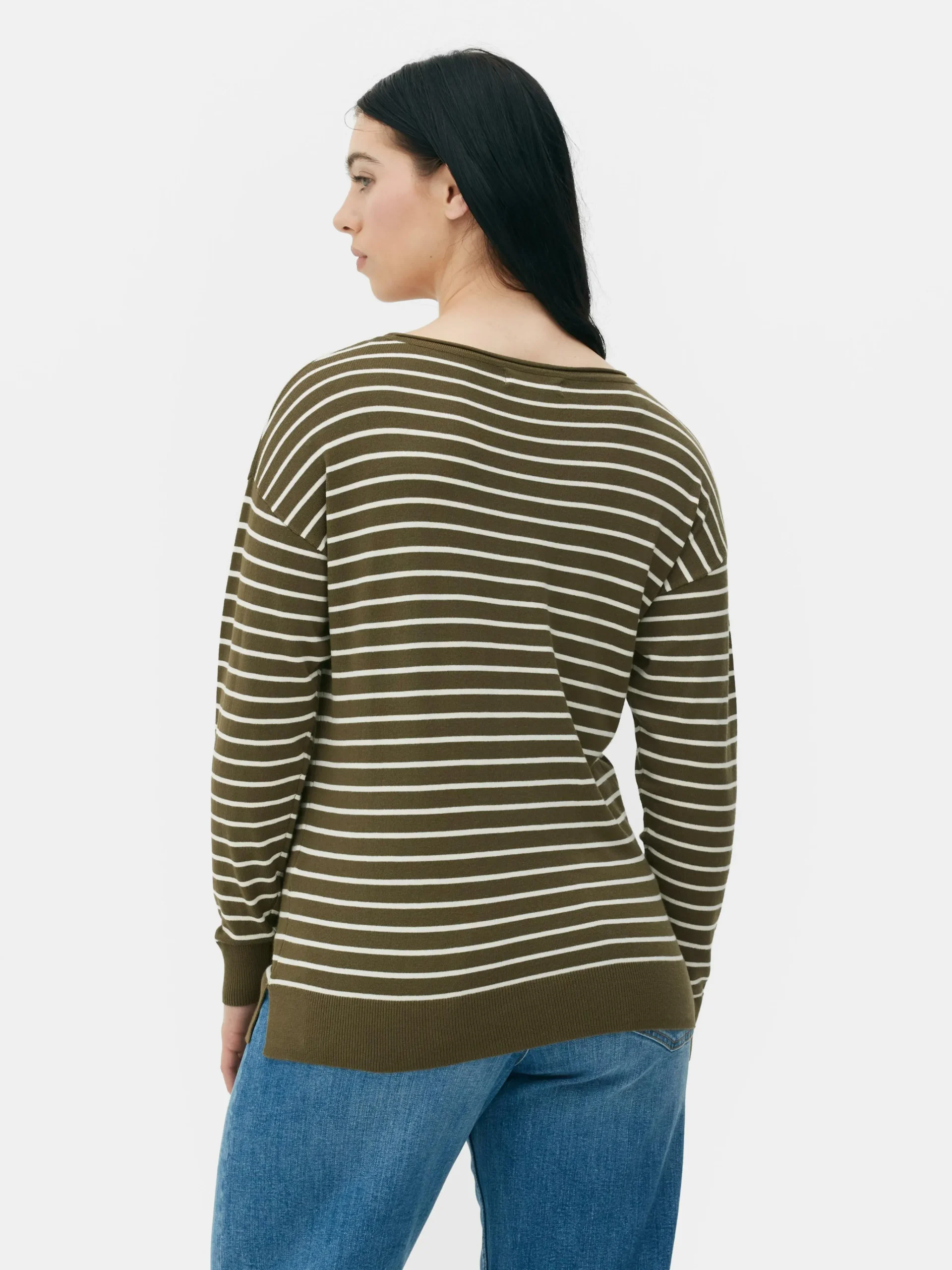 MULHER Primark Camisolas E Casacos De Malha^Camisola Malha Fina Decote Barco Riscas