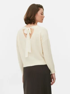 MULHER Primark Camisolas E Casacos De Malha^Camisola Malha Laço Costas