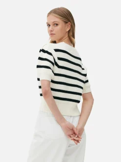 MULHER Primark Camisolas E Casacos De Malha^Camisola Manga Balão Riscas