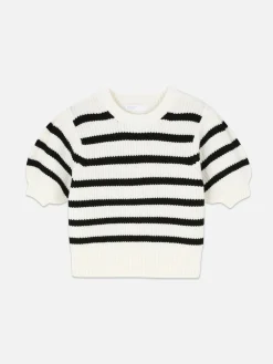 MULHER Primark Camisolas E Casacos De Malha^Camisola Manga Balão Riscas