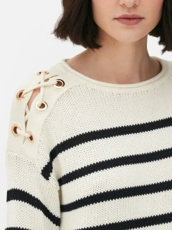 MULHER Primark Camisolas E Casacos De Malha^Camisola Riscas Ziguezague Ombros