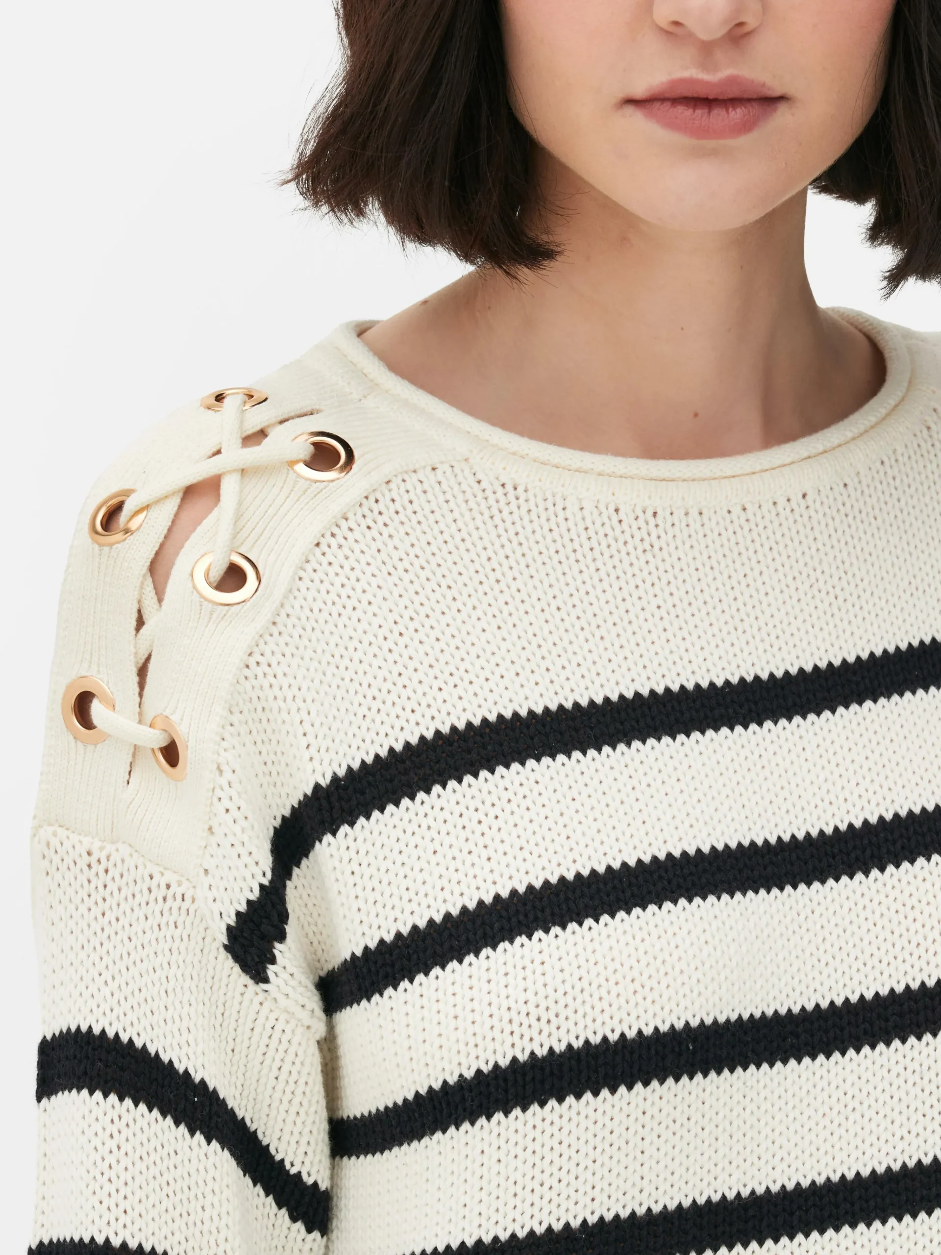 MULHER Primark Camisolas E Casacos De Malha^Camisola Riscas Ziguezague Ombros