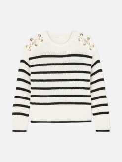 MULHER Primark Camisolas E Casacos De Malha^Camisola Riscas Ziguezague Ombros