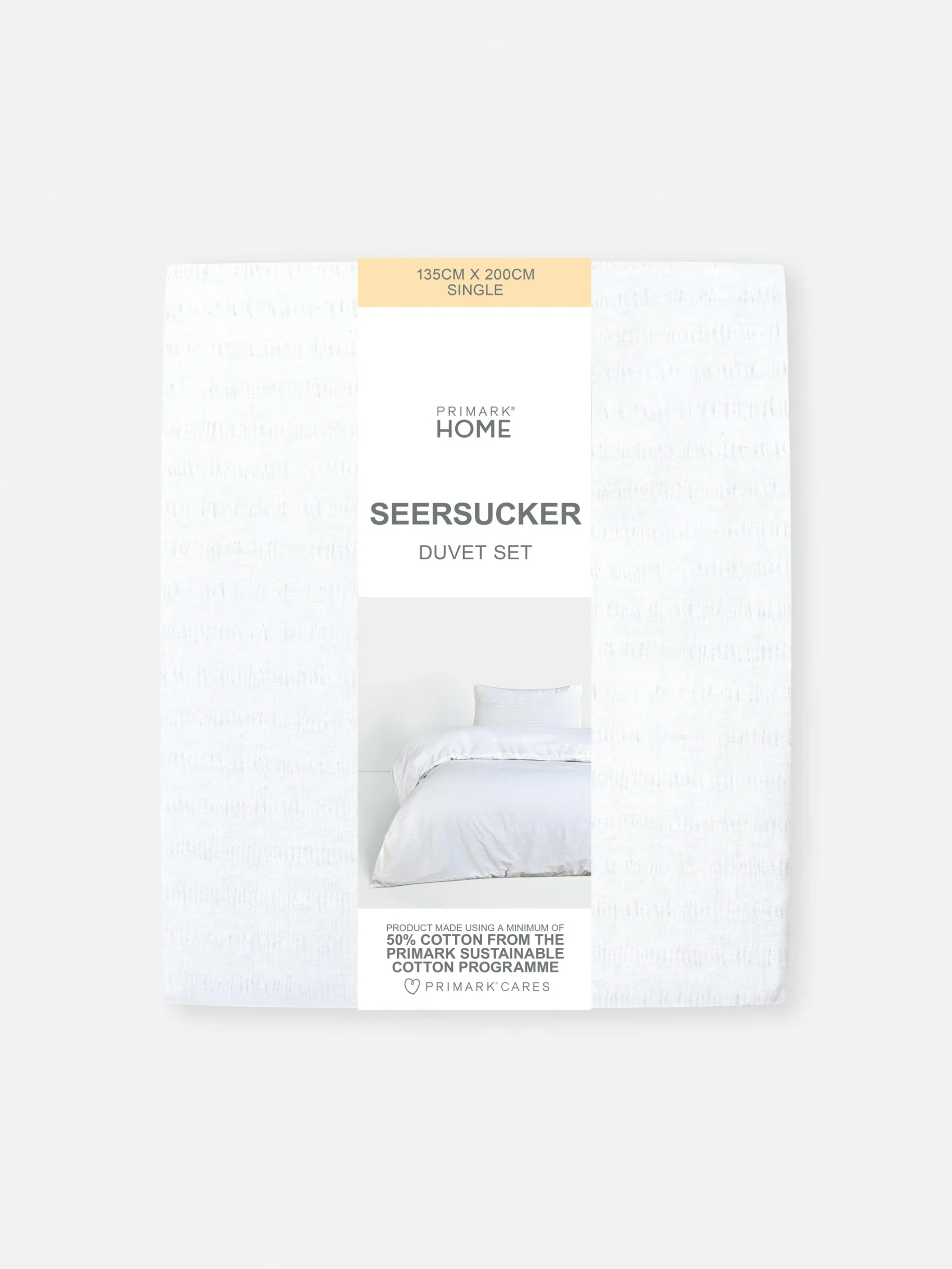 Primark Capas E Conjuntos De Edredão^Capa Edredão Solteiro Seersucker