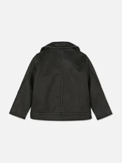 Primark Casacos E Blusões^Casaco Estilo Motard Imitação Pele