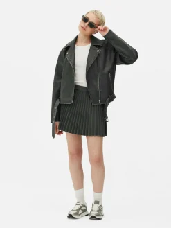 MULHER Primark Casacos E Blusões^Casaco Estilo Motard Imitação Pele Desgastado