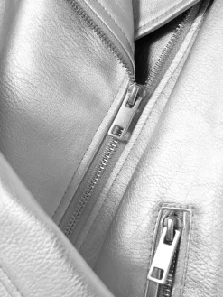 Primark Casacos E Blusões^Casaco Estilo Motard Metalizado