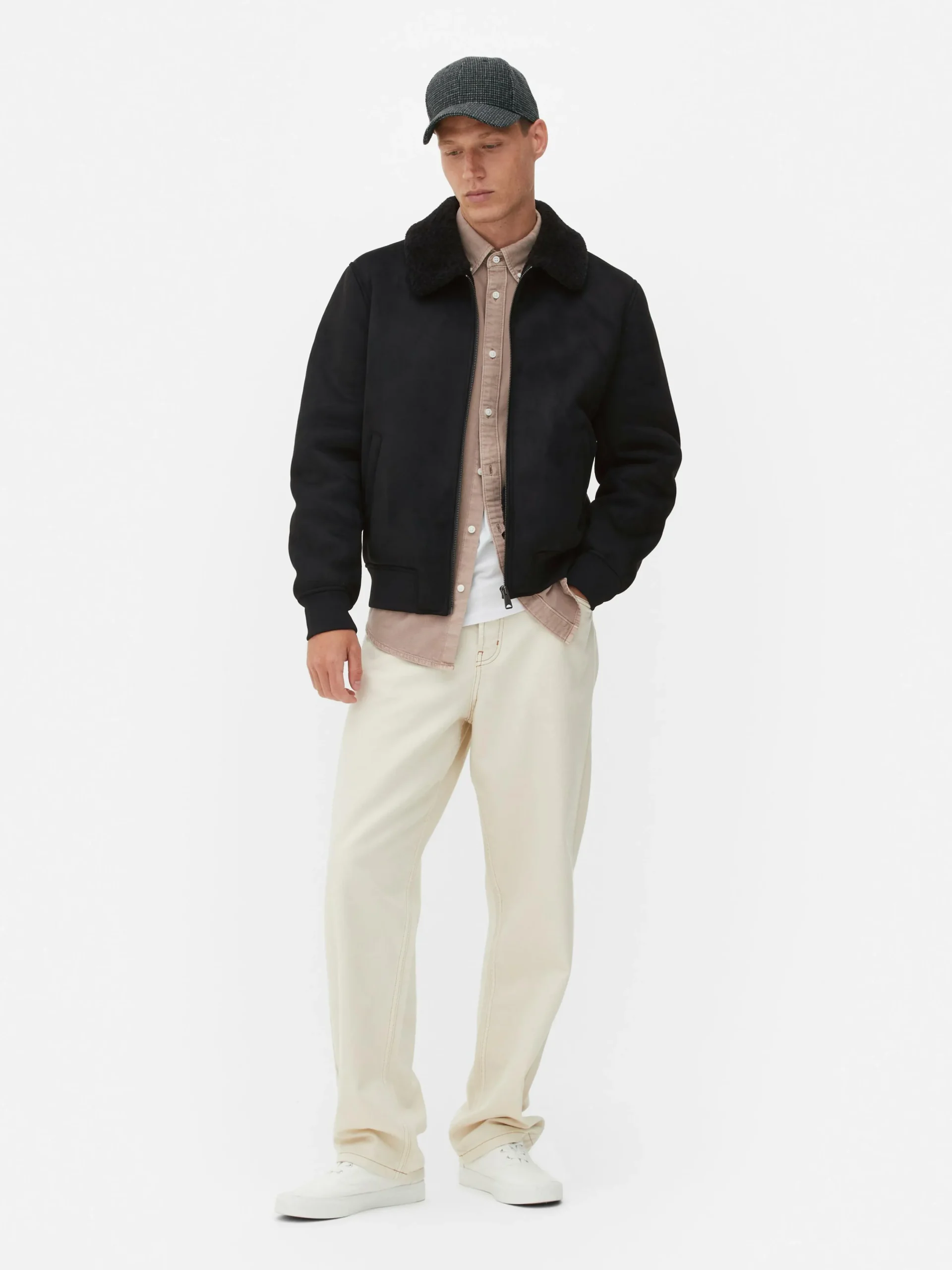 Primark Casacos E Blusões^Casaco Imitação Camurça Colarinho Pelo Sintético