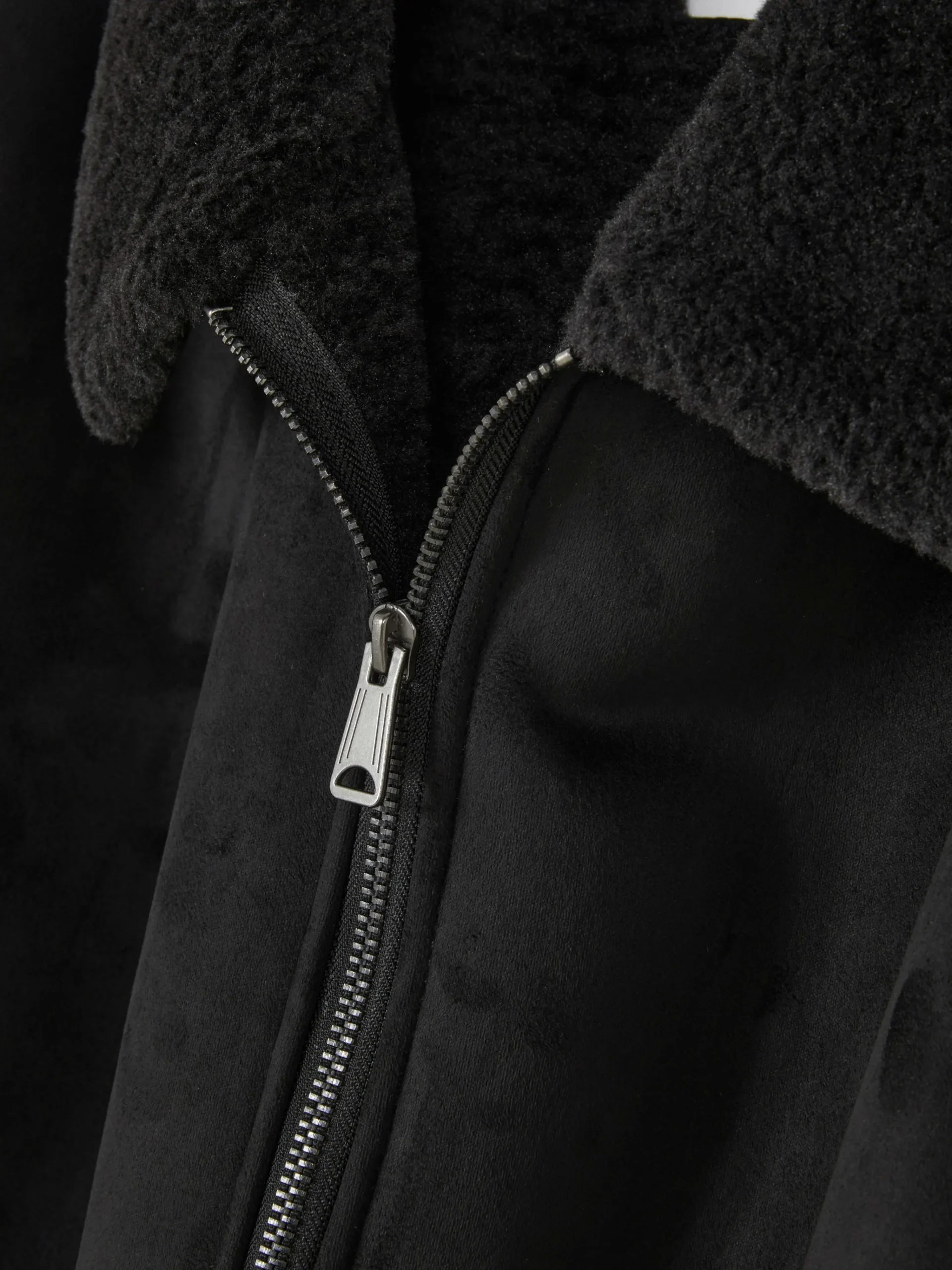 Primark Casacos E Blusões^Casaco Imitação Camurça Colarinho Pelo Sintético