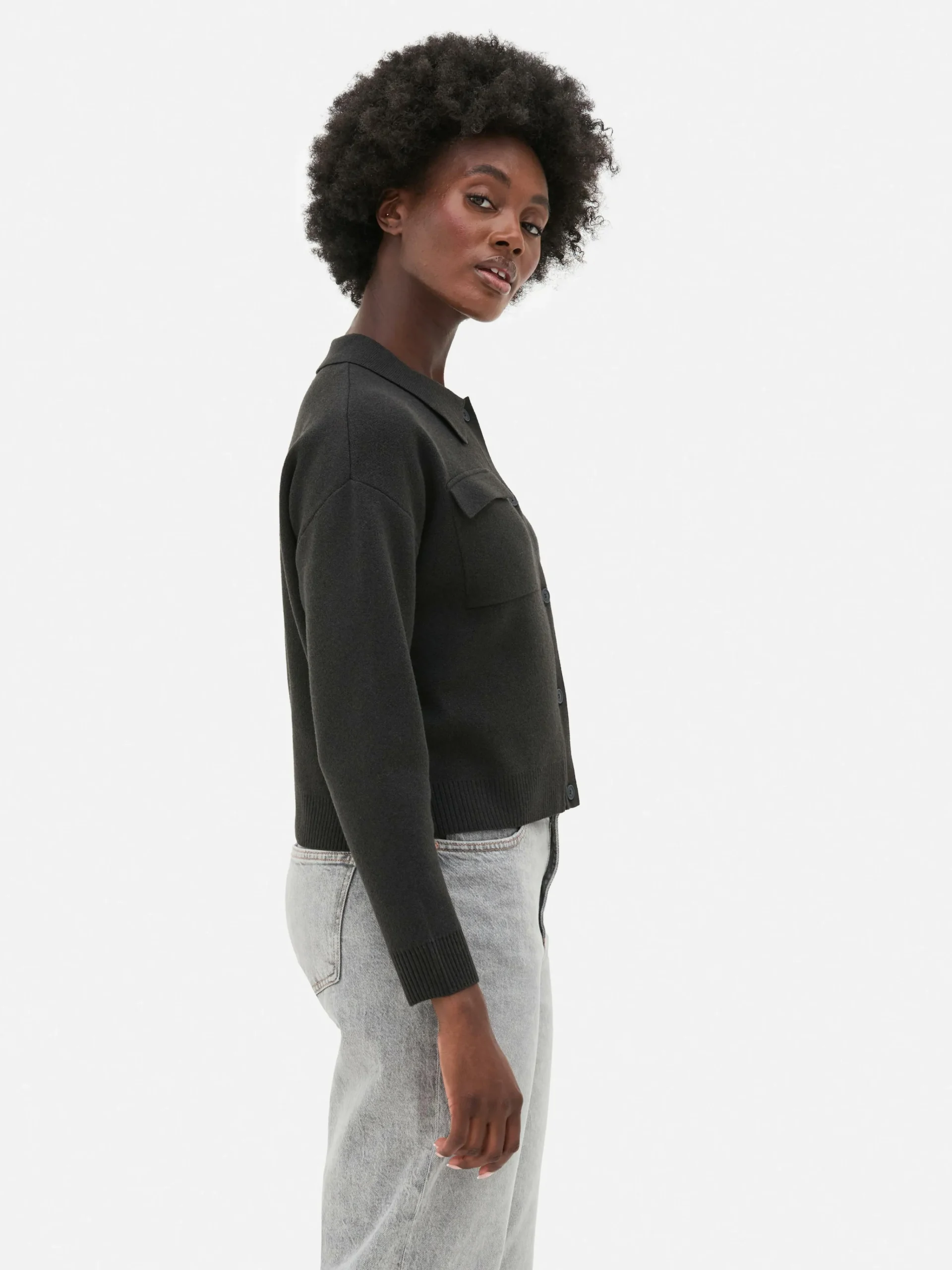 MULHER Primark Camisolas E Casacos De Malha^Casaco Malha Botões Colarinho