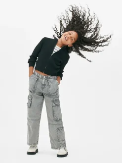 Primark Camisolas E Casacos De Malha^Casaco Malha Canelado Fecho Correr