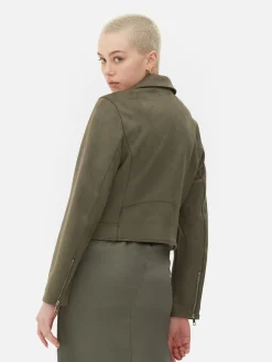 MULHER Primark Casacos E Blusões^Casaco Motard Imitação Camurça