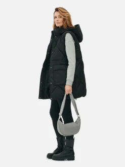 MULHER Primark Casacos E Blusões^Colete Acolchoado Comprido C/ Capuz