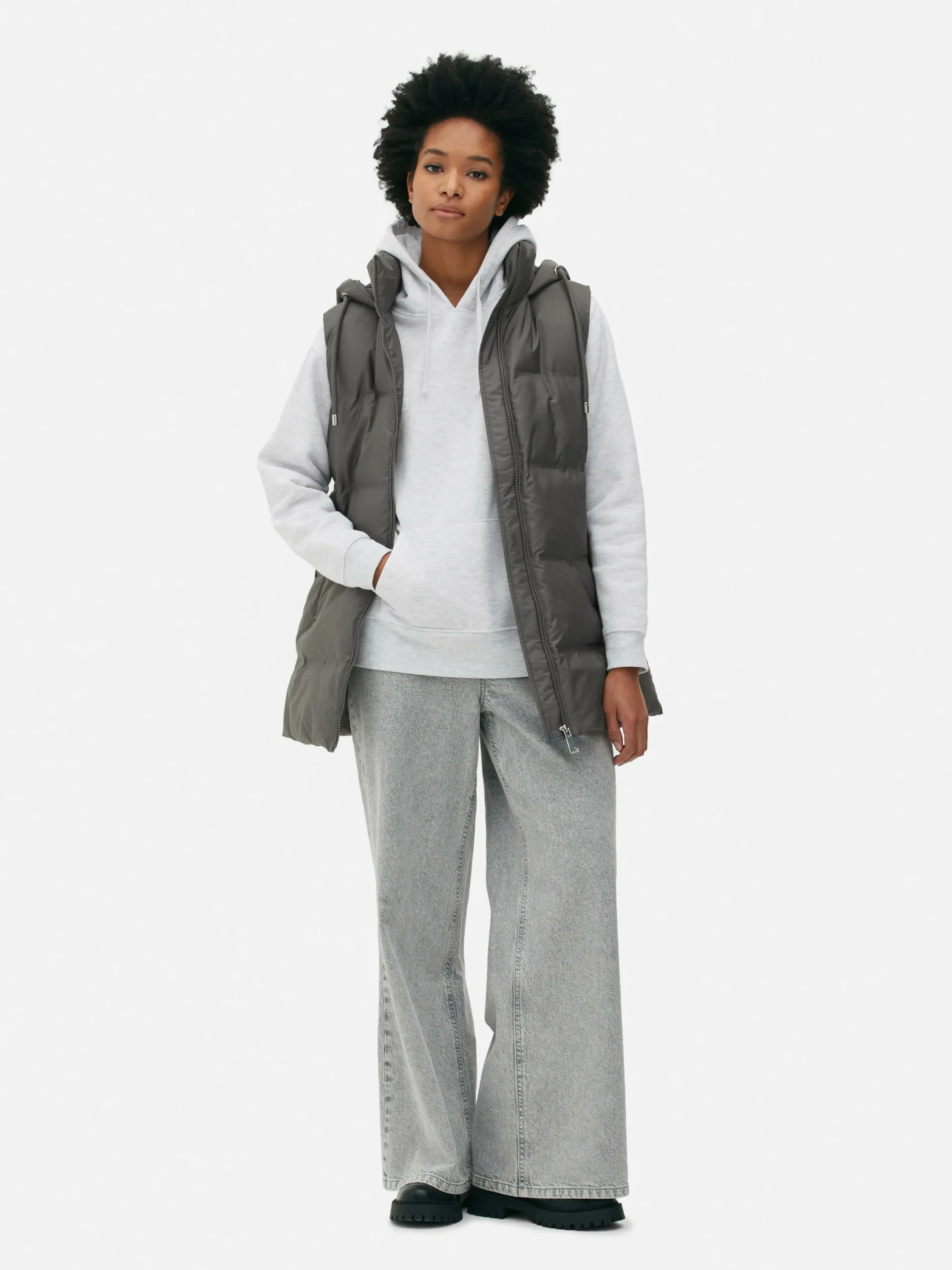 MULHER Primark Casacos E Blusões^Colete Capuz Acolchoado