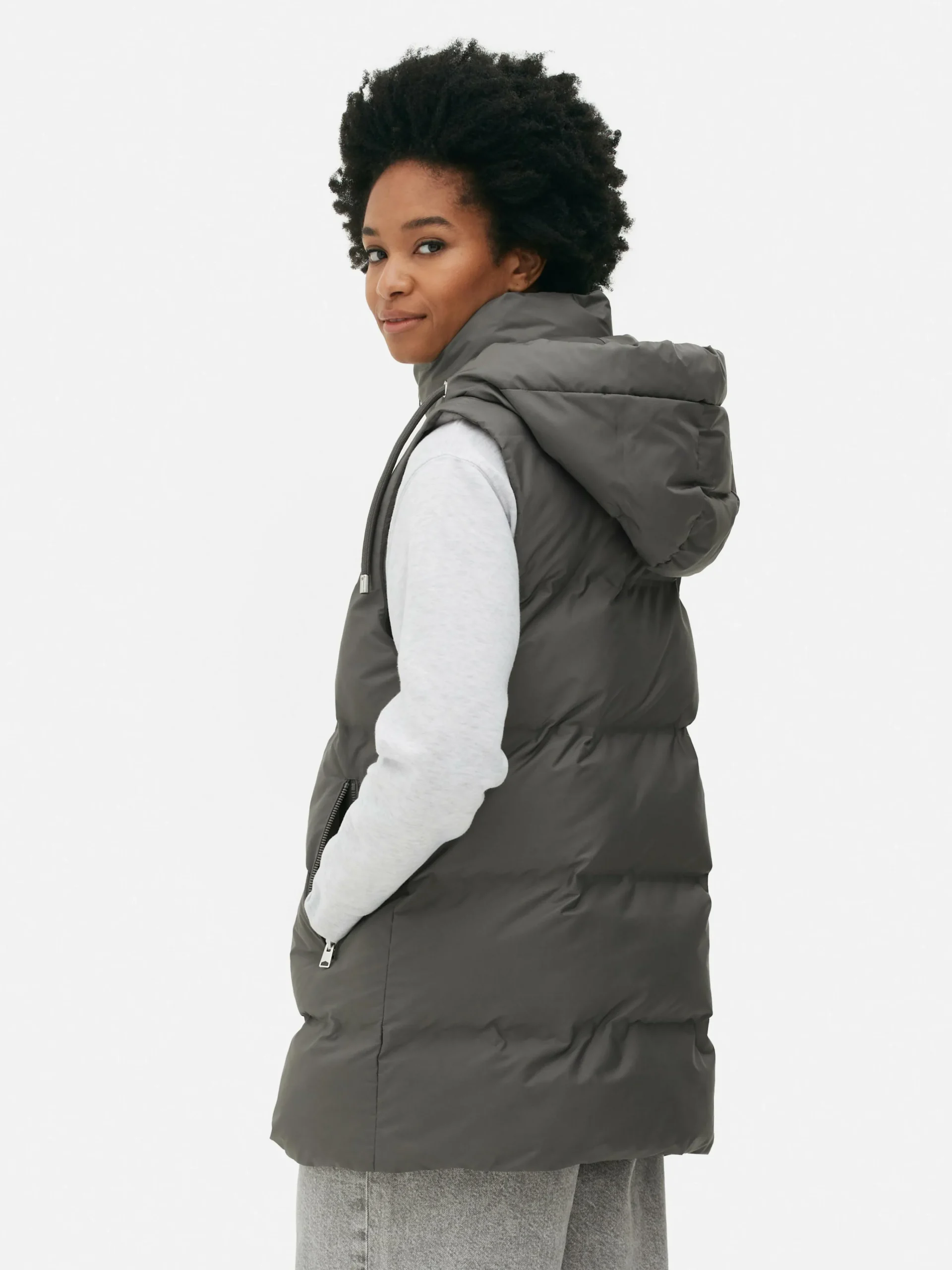 MULHER Primark Casacos E Blusões^Colete Capuz Acolchoado