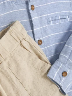 Primark Conjuntos E Visuais^Conj. Camisa Manga Comprida Botão/calças Cordão