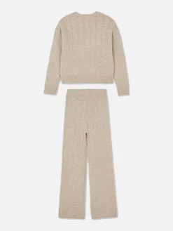 Primark Camisolas E Casacos De Malha|Conjuntos E Visuais^Conj. Coordenado Camisola/leggings Malha Entrançada