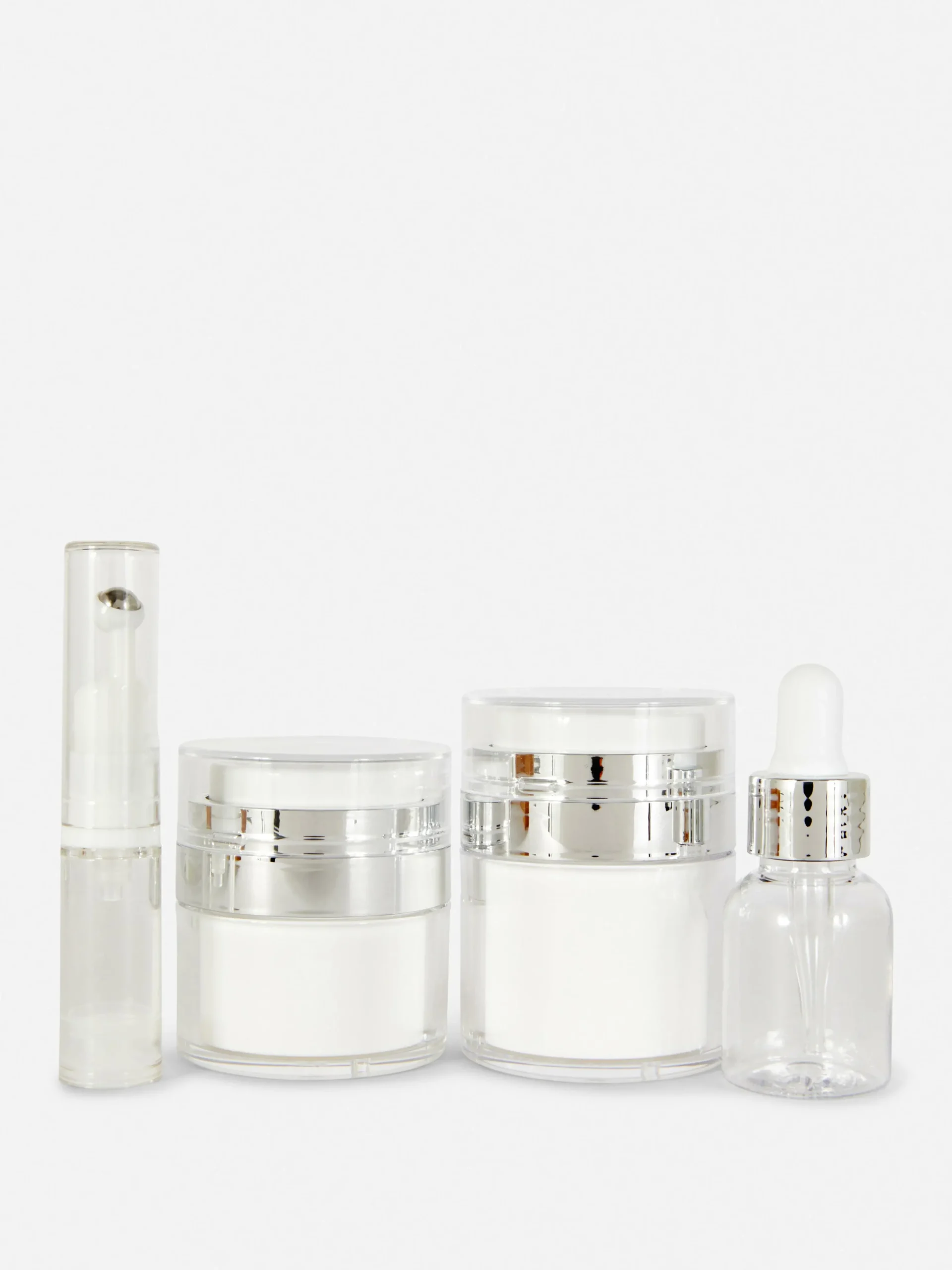 Primark Acessórios De Cuidados Com A Pele|Acessórios De Viagem^Conjunto 4 Recipientes Cuidados Pele Viagem