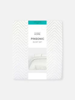 Primark Capas E Conjuntos De Edredão^Conjunto Capa Edredão King Padrão Chevron Pinsonic