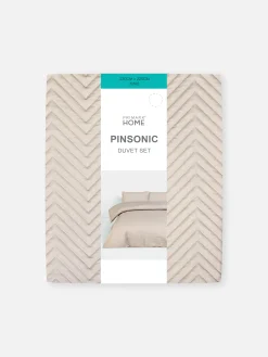 Primark Capas E Conjuntos De Edredão^Conjunto Capa Edredão King Padrão Chevron Pinsonic