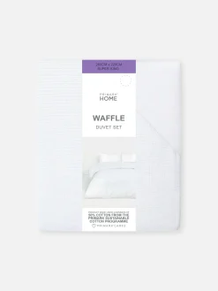 Primark Capas E Conjuntos De Edredão^Conjunto Capa Edredão Super King Textura Waffle
