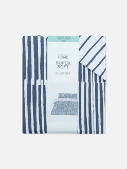 Primark Capas E Conjuntos De Edredão^Conjunto Capa Edredão Tamanho King Reversível Riscas