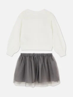 Primark Conjuntos E Visuais^Conjunto Casaco Malha/tutu