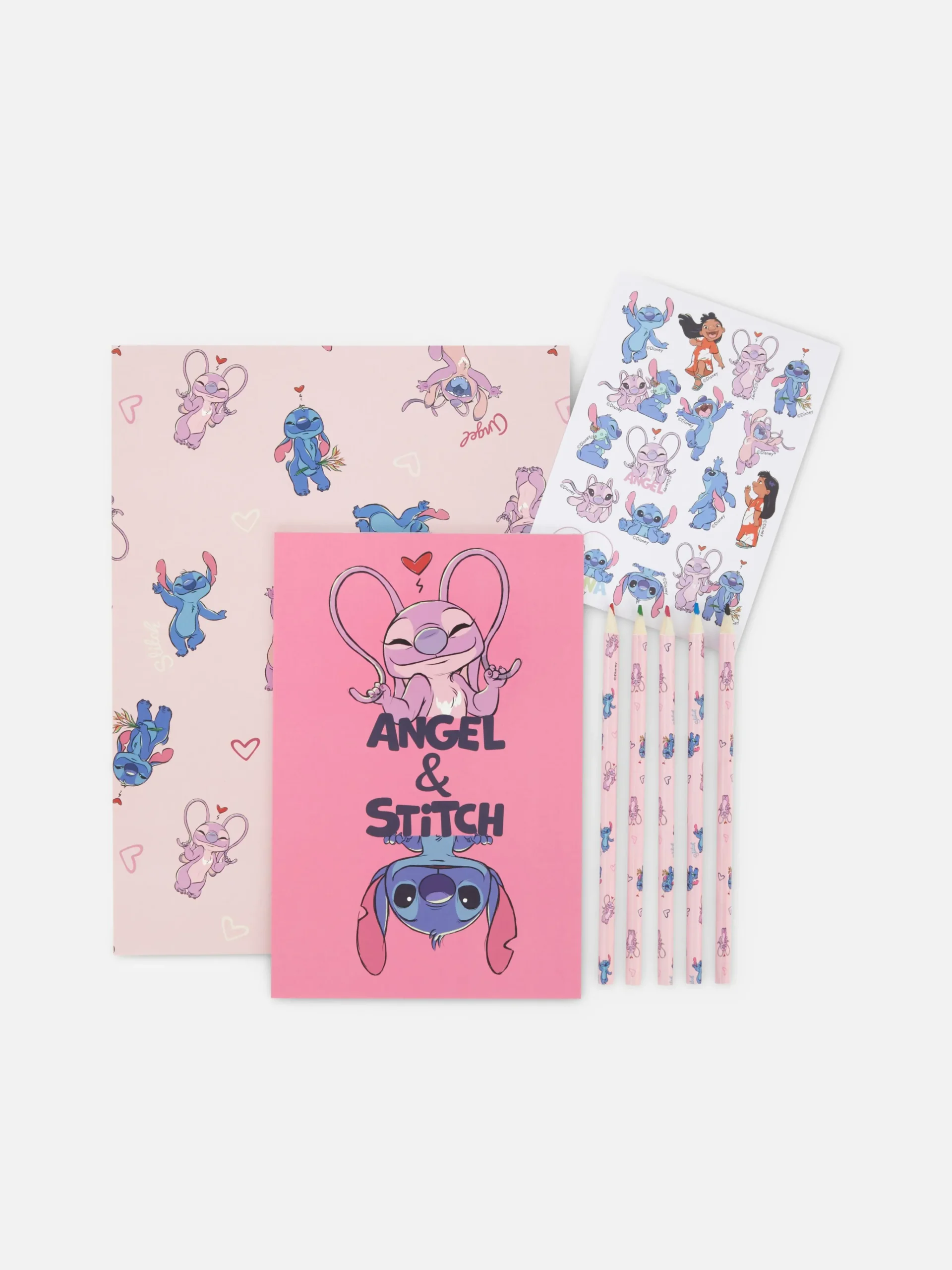 Primark Trabalhos Manuais^Conjunto Colorir Disney Stitch And Angel