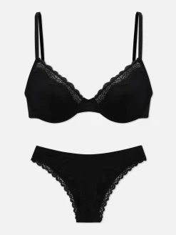 MULHER Primark Conjuntos De Lingerie^Conjunto Cuecas/sutiã Decotado Não Almofadado Renda