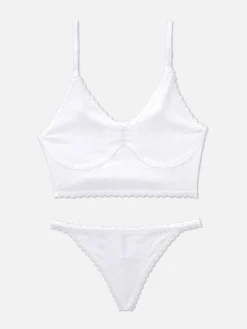 MULHER Primark Conjuntos De Lingerie^Conjunto De Lingerie Comprido Malha Geométrica Não Almofadado