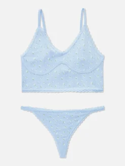 MULHER Primark Conjuntos De Lingerie^Conjunto De Lingerie Comprido Malha Geométrica Não Almofadado