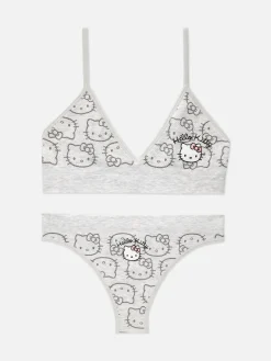 MULHER Primark Conjuntos De Lingerie^Conjunto Sutiã Bralette/tanga S/ Costuras Hello Kitty