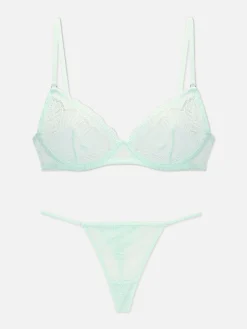 MULHER Primark Conjuntos De Lingerie^Conjunto Sutiã Renda Não Almofadado/tanga Fio Dental