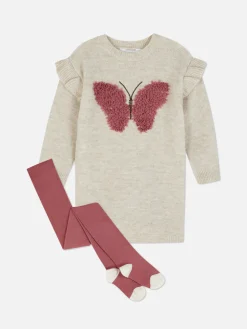 Primark Vestidos^Conjunto Vestido Camisola Borboleta/collants