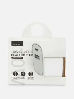 Primark Carregadores^Ficha Dois Pinos USB Dupla 10 W