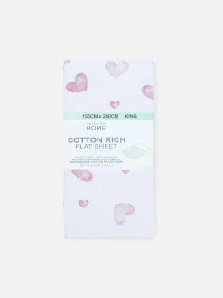 Primark Lençóis E Fronhas^Lençol Cima Tamanho King Corações