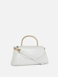 MULHER Primark Malas E Carteiras^Mala Tiracolo Pega Metal Imitação Crocodilo