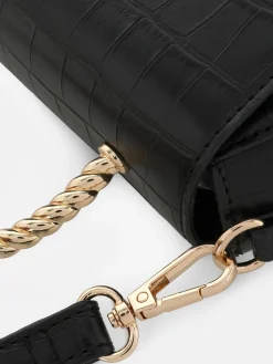 MULHER Primark Malas E Carteiras^Mala Tiracolo Pega Metal Imitação Crocodilo