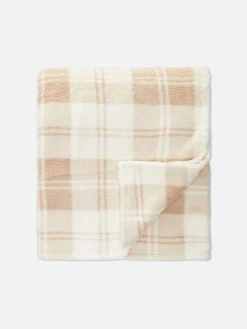 Primark Cobertores E Mantas^Manta Malha Polar Padrão Xadrez