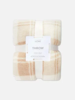 Primark Cobertores E Mantas^Manta Malha Polar Padrão Xadrez