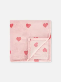 Primark Cobertores E Mantas^Manta Padrão Corações Toque Suave