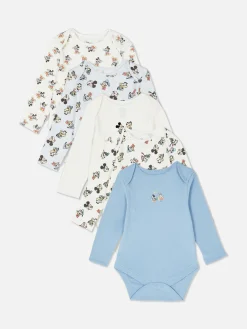 Primark Bodies E Tops Sem Mangas^Pack 5 Babygrows Disney Mickey Mouse & Friends