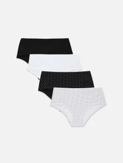 MULHER Primark Cuecas^Pack 4 Boxers Cintura Média Sortidos