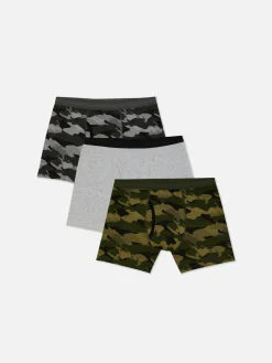 Primark Roupa Interior^Pack 3 Boxers Ricos Em Algodão Camuflagem