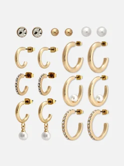 MULHER Primark Bijutaria^Pack 9 Brincos E Argolas