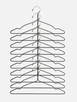 Primark Cabides E Arrumação De Parede^Pack 10 Cabides Metálicos Revestidos